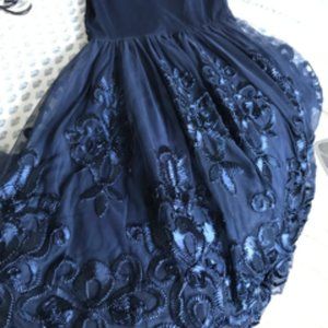 BADGLEY MISCHKA BELLE Vara Blue Floral Dress